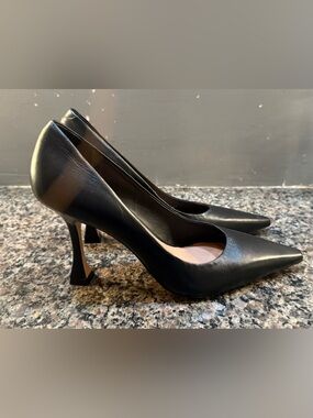 Maeve Anthropology Black Leather Pumps Size 41